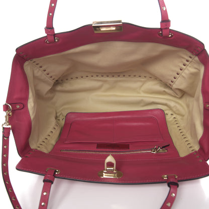 Valentino Garavani Vitello Medium Rockstud Tote Cyclamin 4 of 8