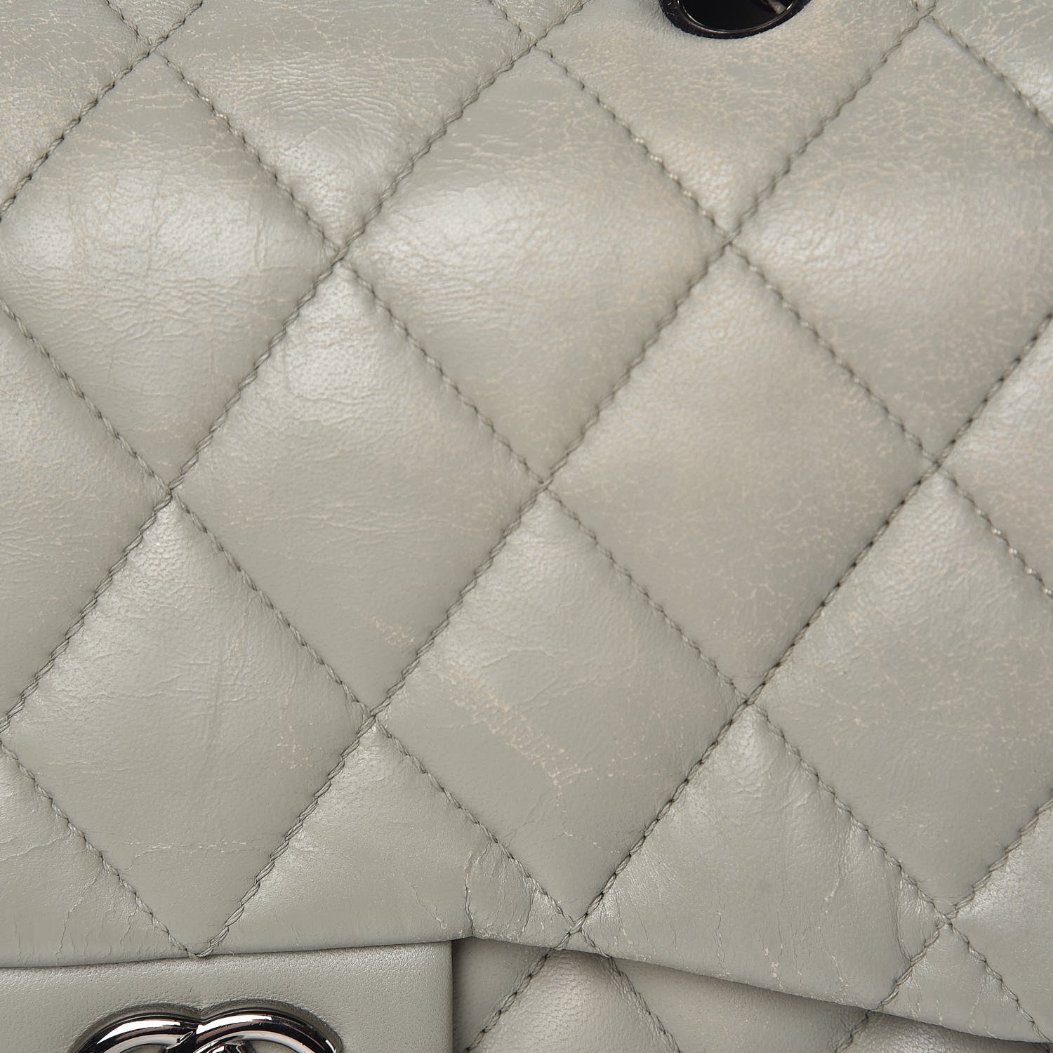 Chanel Lambskin Quilted 3 Large Flap Grey 16 of 16