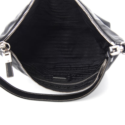 Prada Tessuto Nylon Pochette Bag Black 5 of 9
