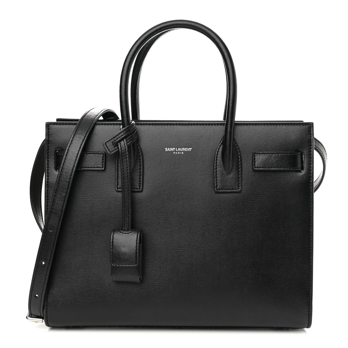 Calfskin Small Sac De Jour Black White
