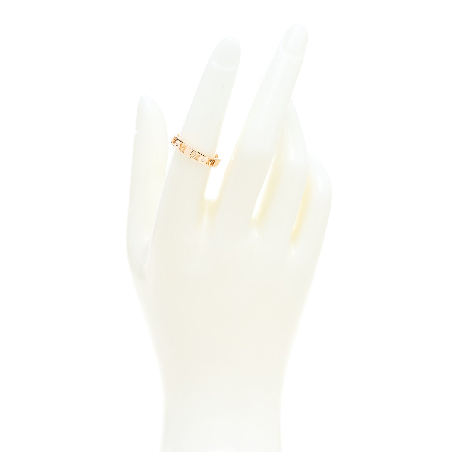 Tiffany 18K Rose Gold Diamond Atlas Pierced Ring 53 6.5 2 of 4