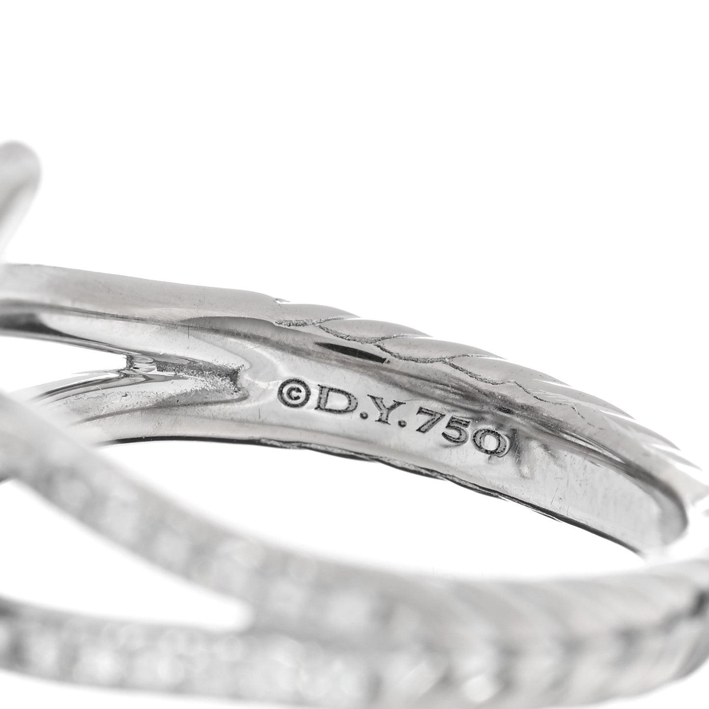 18K White Gold Diamond 20mm Starburst Ring 52 6