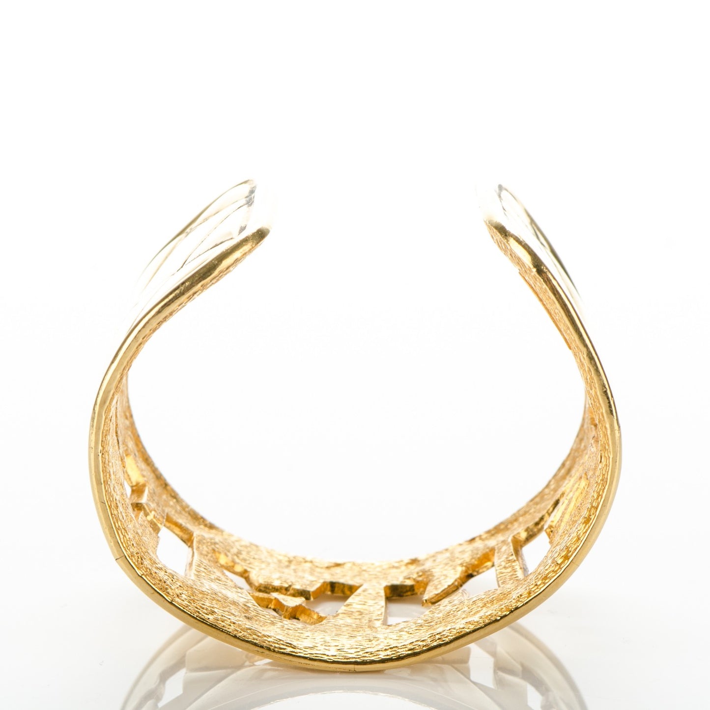 Quilted Cut Out Cuff Gold