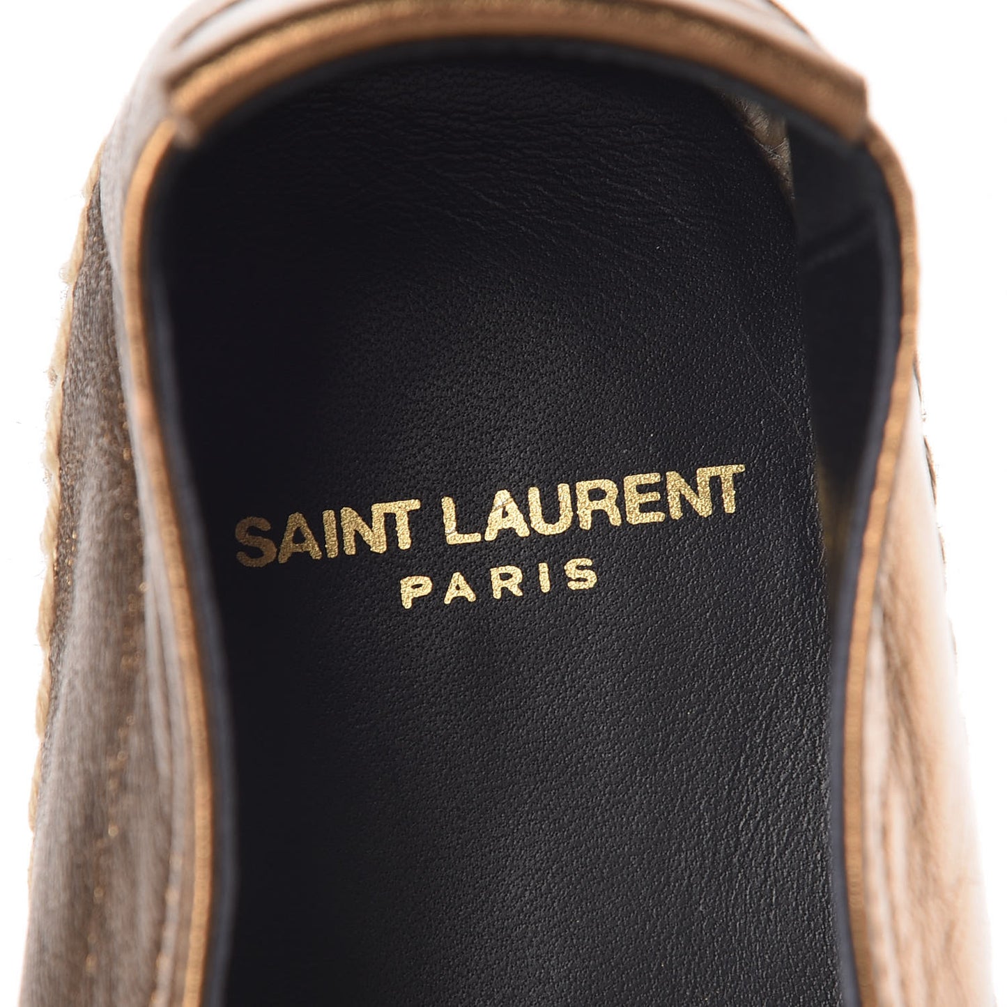 Metallic Lambskin Monogram Espadrilles 39.5 Metal Carry