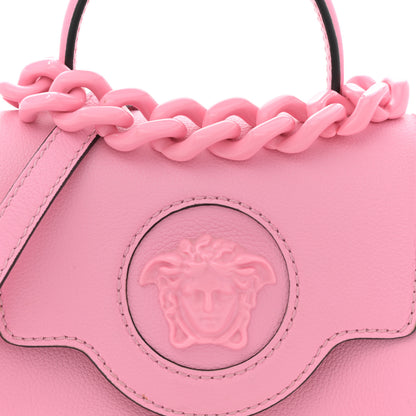 Versace Grained Calfskin Small La Medusa Top Handle Bag Pink 7 of 13