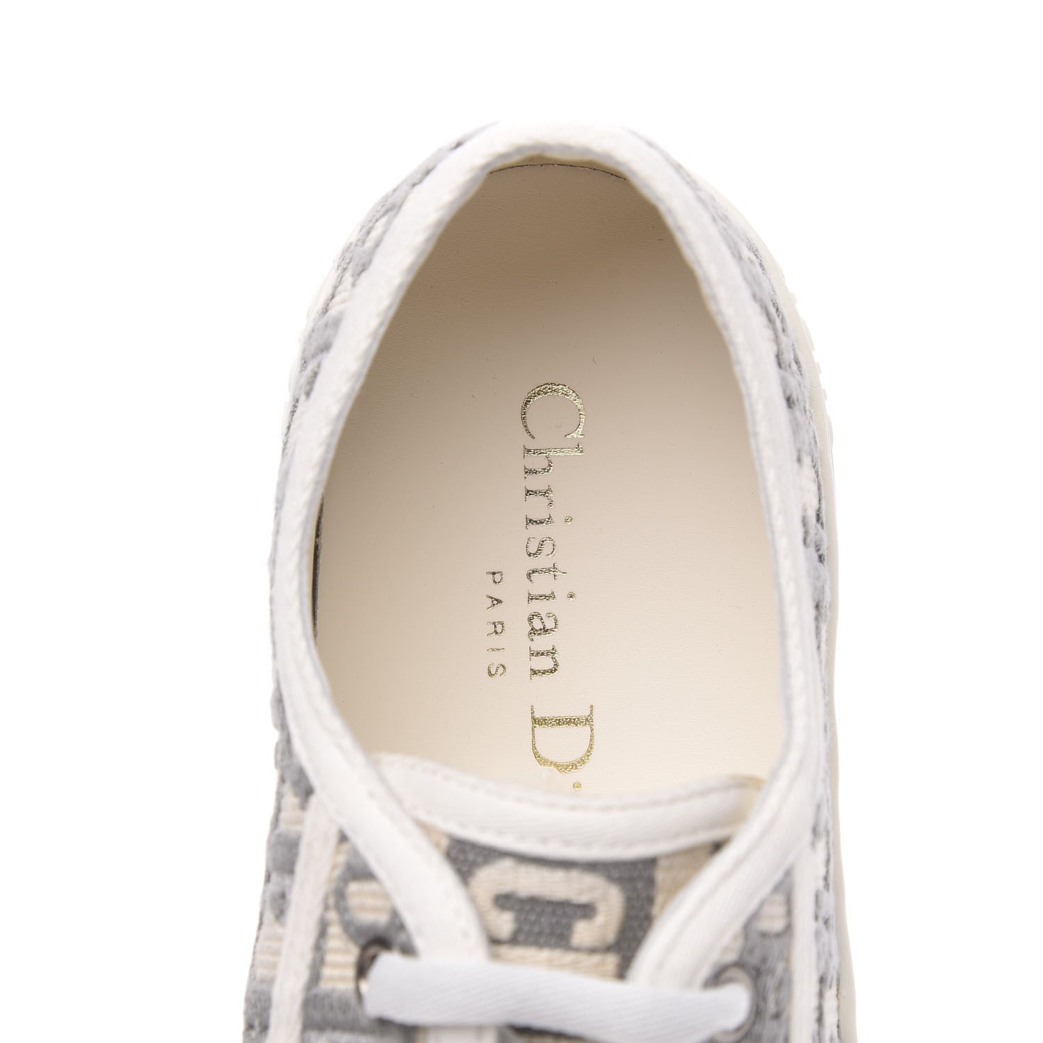 Christian Dior Canvas Oblique Walk'N'Dior Low Top Sneakers 37 Grey Stone 7 of 8