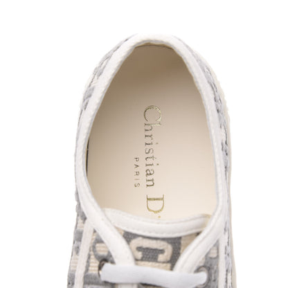 Christian Dior Canvas Oblique Walk'N'Dior Low Top Sneakers 37 Grey Stone 7 of 8