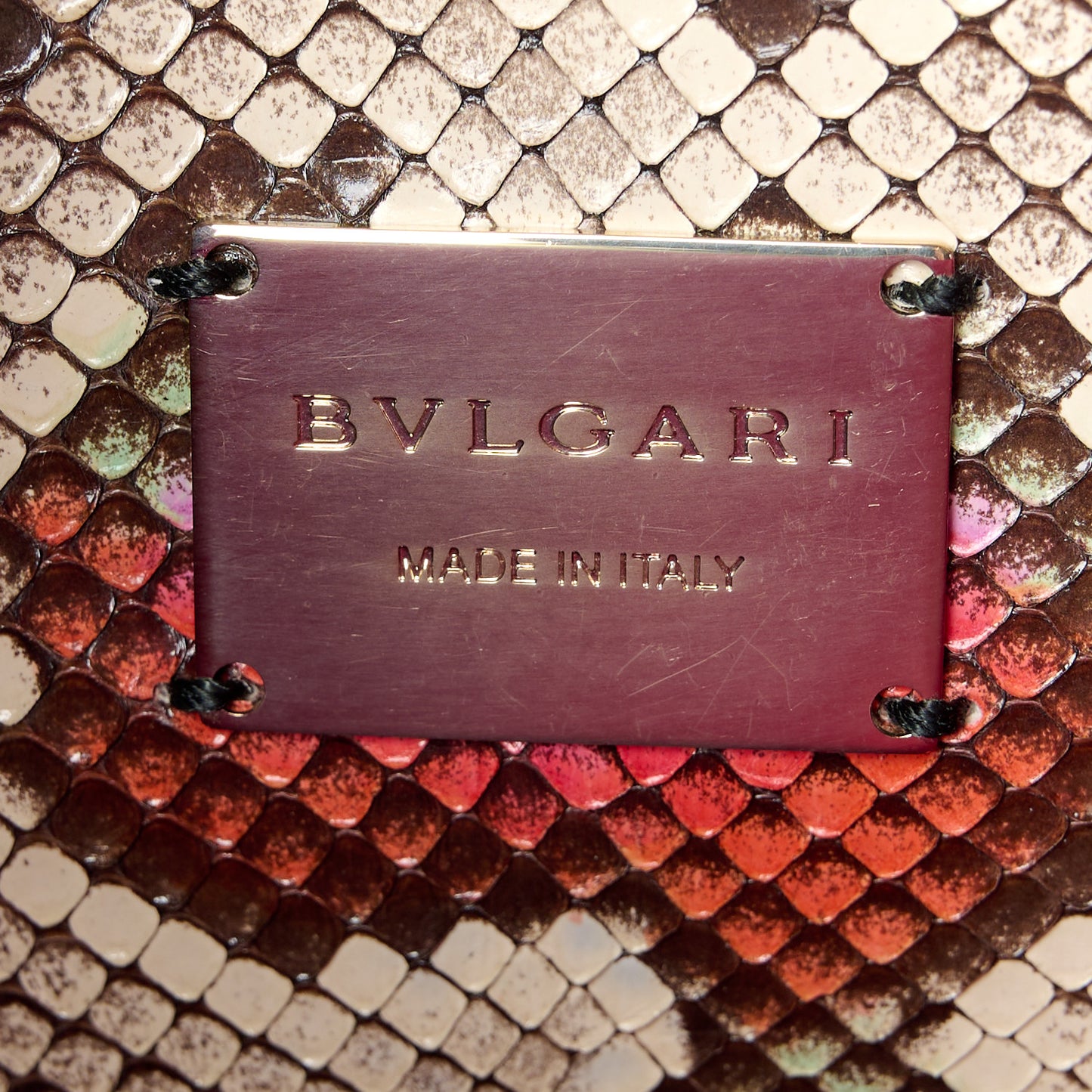 Elaphe Serpenti Forever Crossbody Bag Pink Multicolor