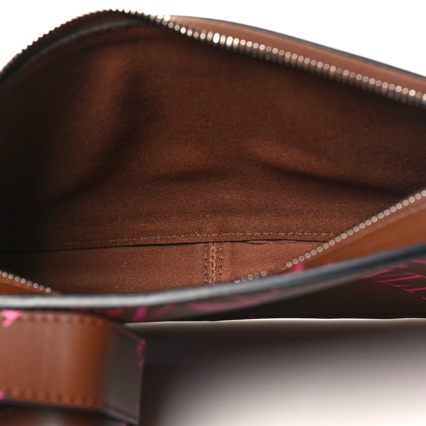 Calfskin VLTN Grid Print Belt Bag Cuir Pink