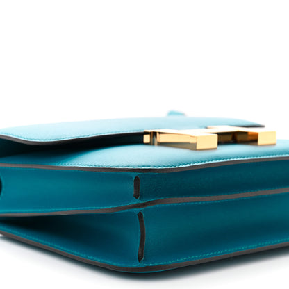 Hermes Tadelakt Constance 18 Bleu Izmir 9 of 11