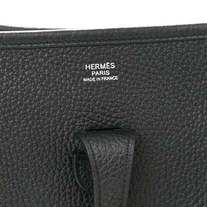 Hermes Taurillon Clemence Evelyne III PM Black 6 of 11