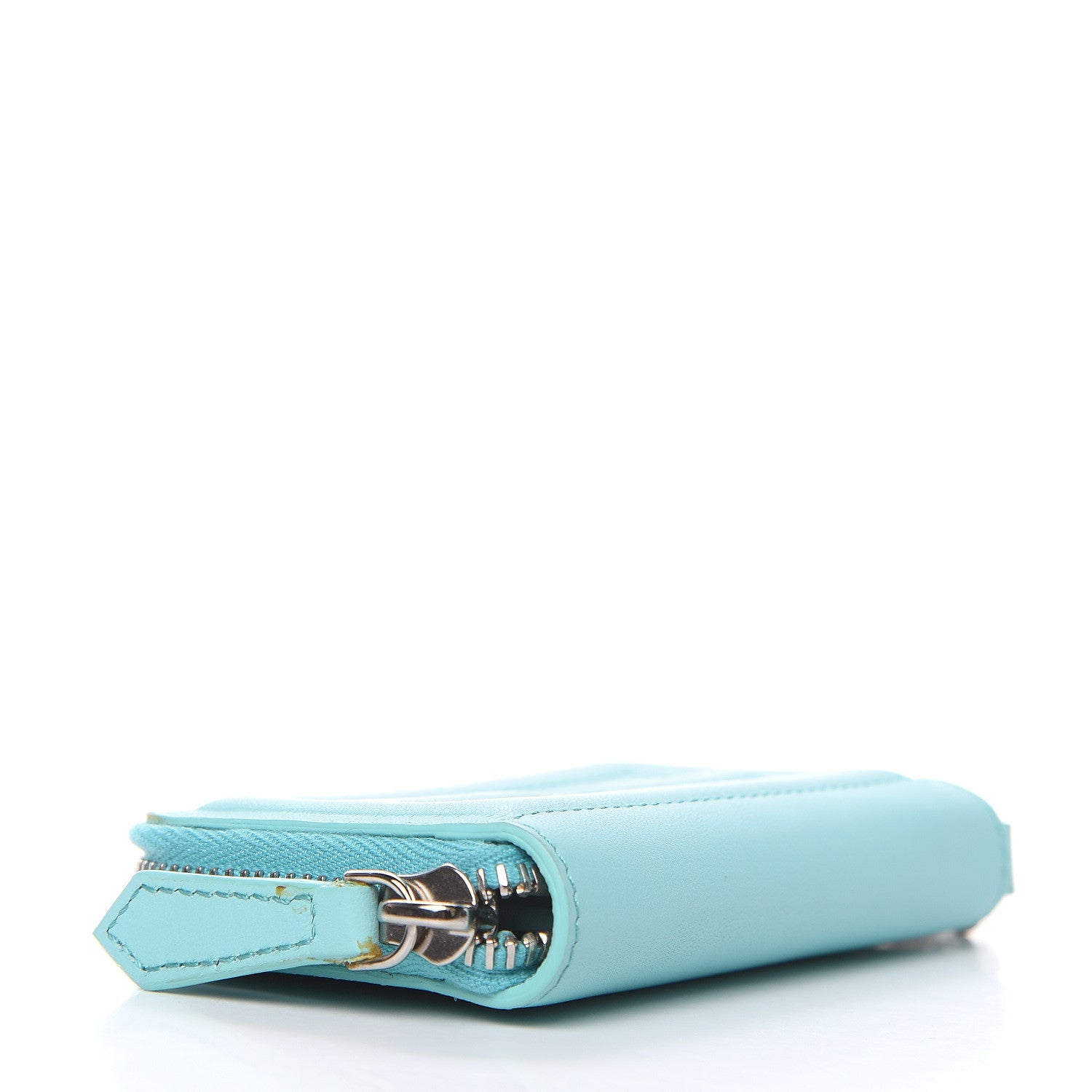 Fendi Vitello Flamingo Mini Zip Around Wallet Tiffany 4 of 10