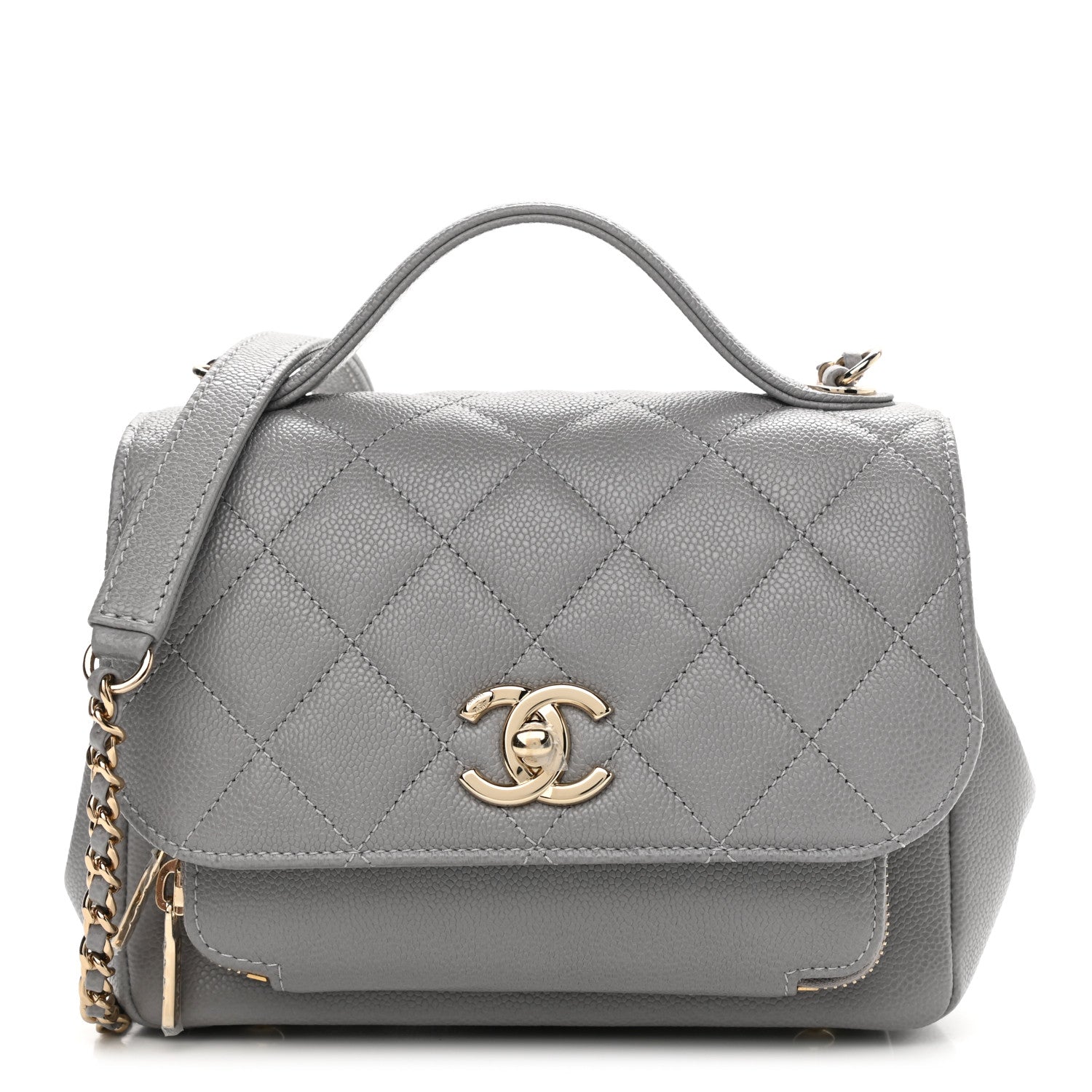 Chanel Caviar Quilted Small Business Affinity Flap Grey 1 of 11