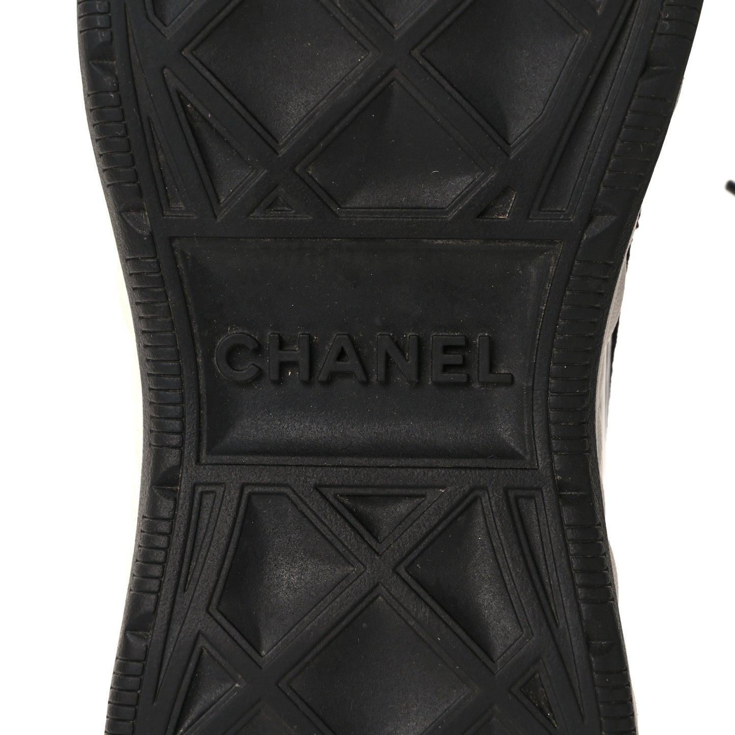 Velvet Calfskin Mixed Fibers CC Sneakers 39 Black