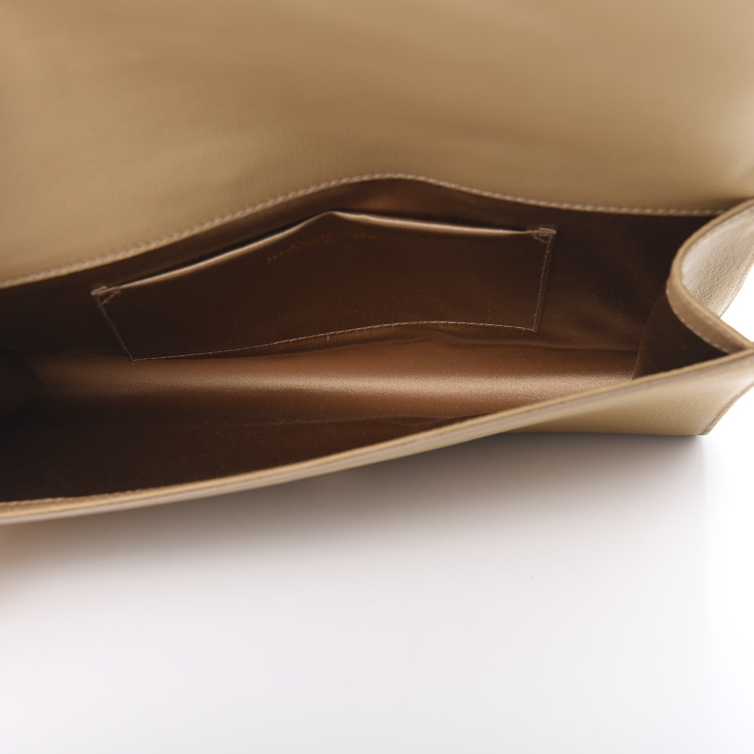 Saint Laurent Calfskin Monogram Large Belle De Jour Clutch Nude 5 of 7