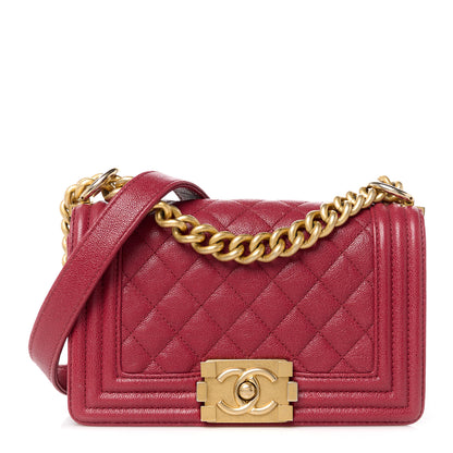 Chanel Caviar Quilted Small Boy Flap Red 1 of 10