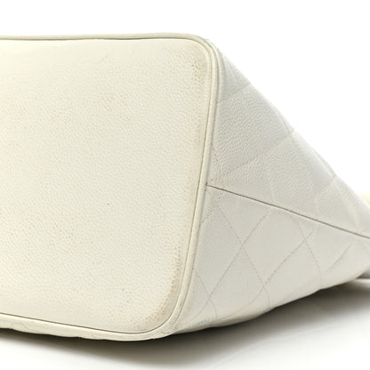 Chanel Caviar Quilted Medallion Tote White 8 of 22