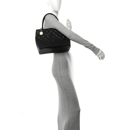 Chanel Caviar Quilted Medallion Tote Black 2 of 20