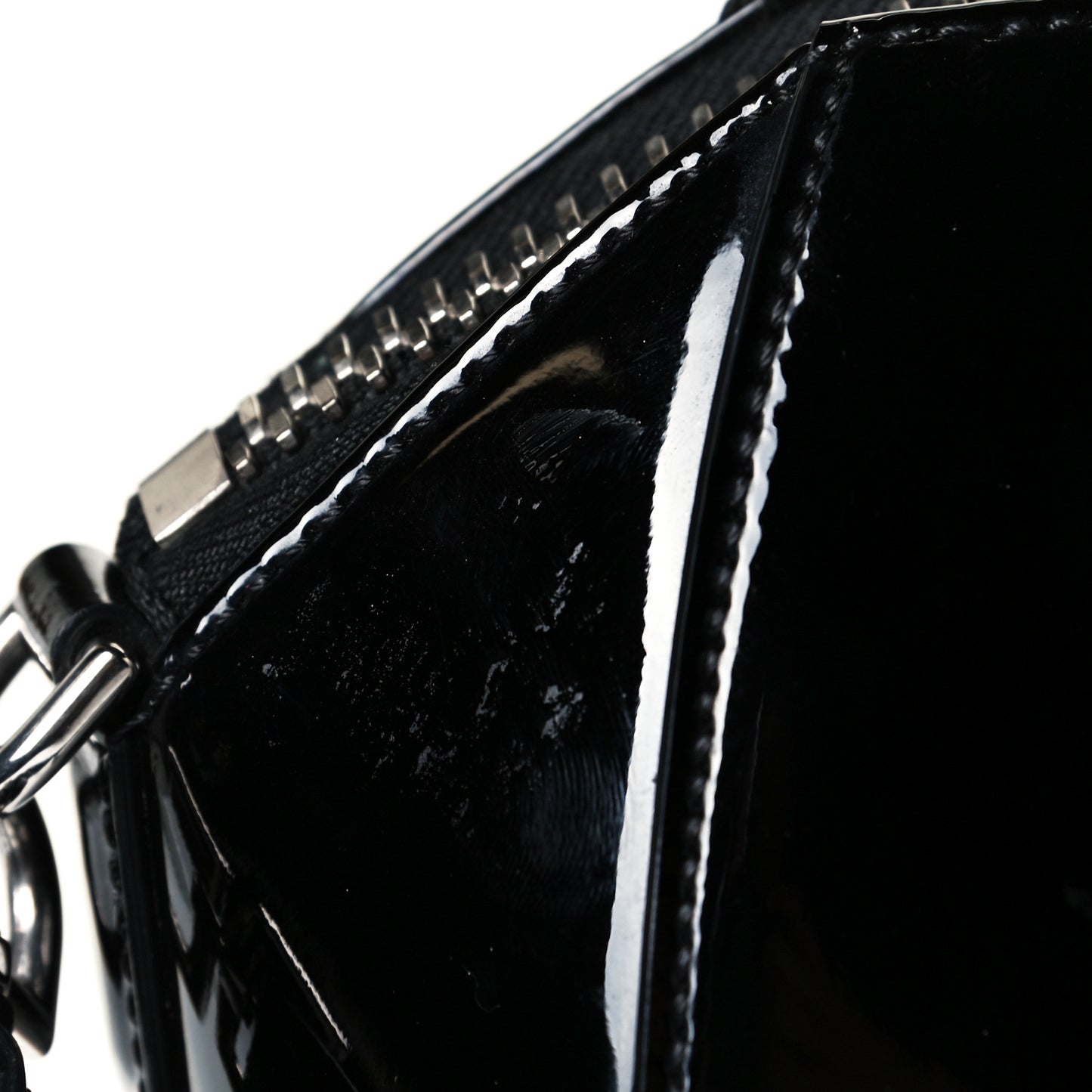 Patent Calfskin Mini Antigona Black