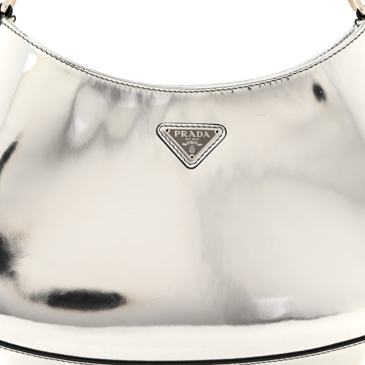 Spazzolato Cleo Shoulder Bag Argento