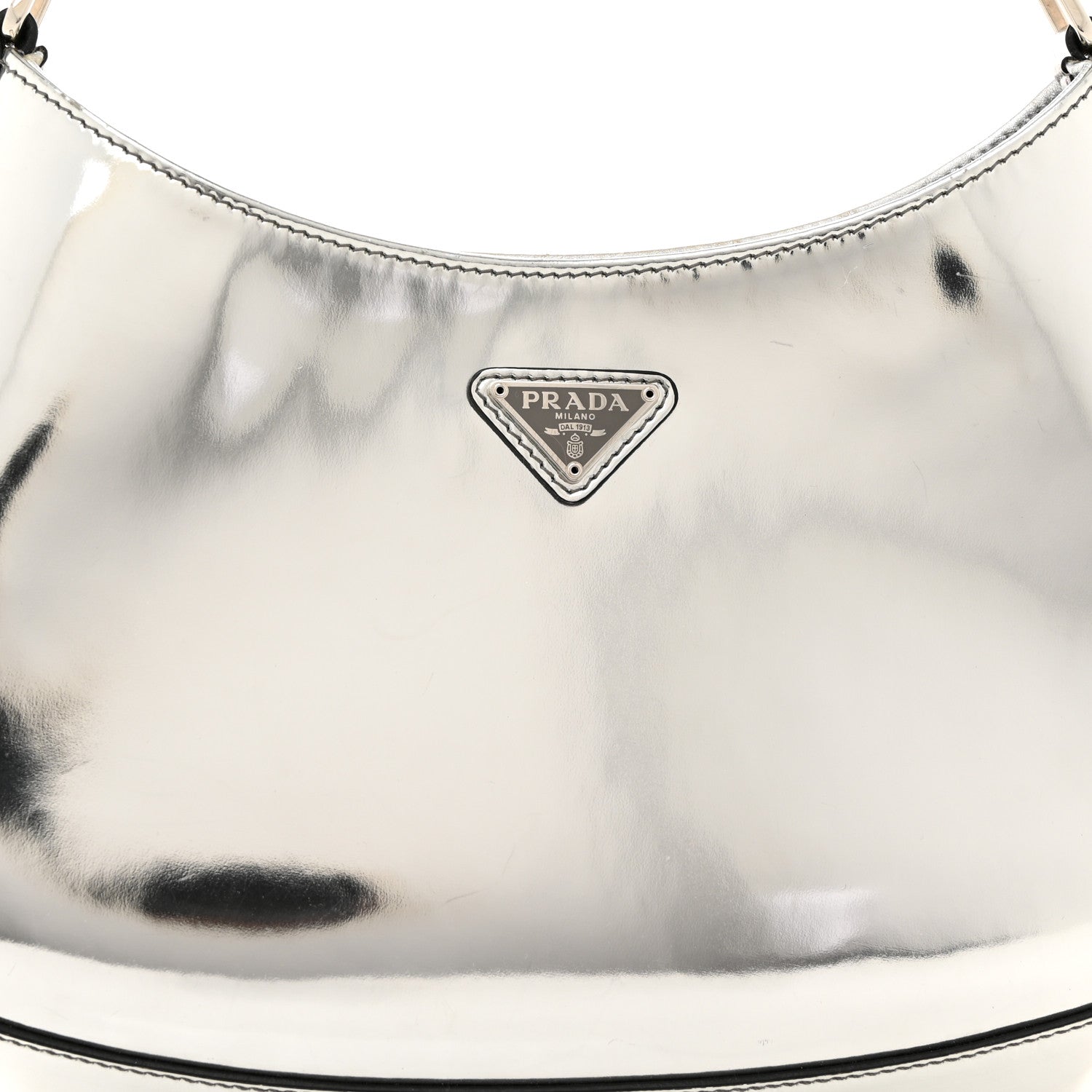 Prada Spazzolato Cleo Shoulder Bag Argento 8 of 11