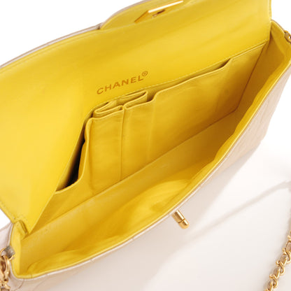 Chanel Lambskin Quilted East West Chocolate Bar Flap Light Gold 8 of 8