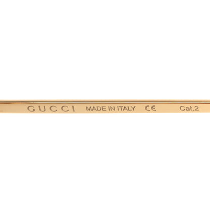 Gucci Oversized Round Sunglasses GG0252S Gold Brown 6 of 9