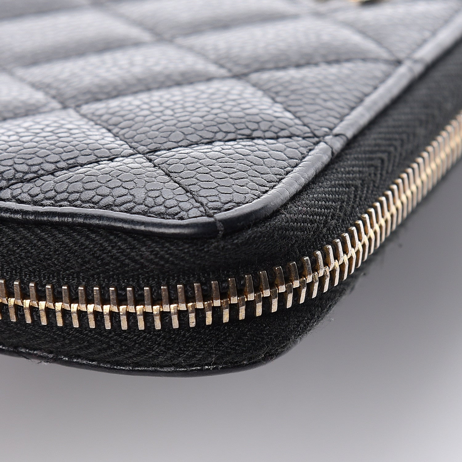 Chanel Caviar Quilted Large Gusset Zip Around Wallet Black 11 of 12