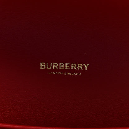 Burberry Calfskin House Check Hannah Wallet with Detachable Strap Bright Red 6 of 8
