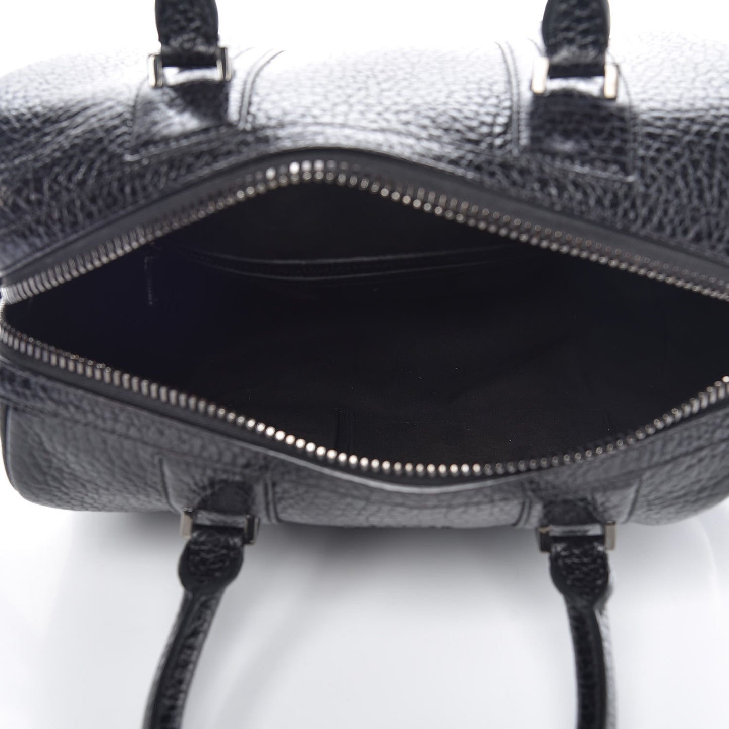 Glazed Pebbled Calfskin Medium Lucrezia Black