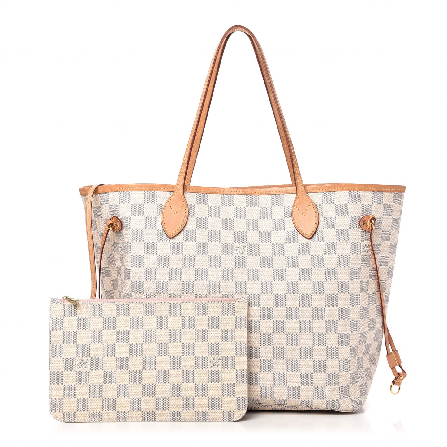 Damier Azur Neo Neverfull MM Rose Ballerine