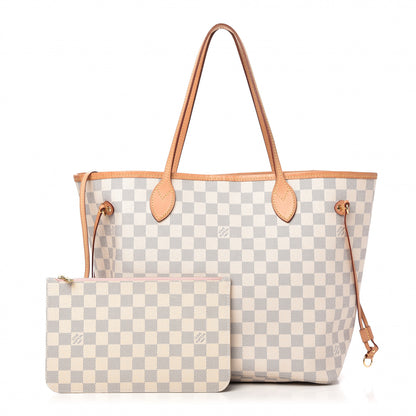 Louis Vuitton Damier Azur Neo Neverfull MM Rose Ballerine 1 of 12