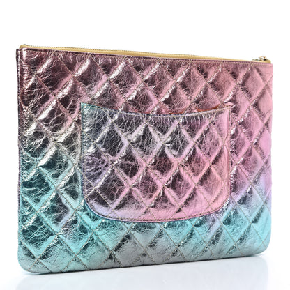 Chanel Metallic Goatskin Quilted Medium 2.55 Reissue Cosmetic Case Multicolor 3 of 7