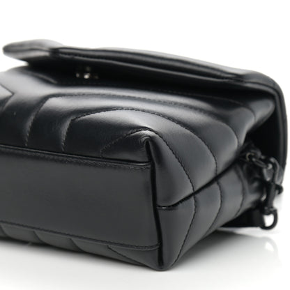 Saint Laurent Calfskin Y Quilted Monogram Toy Loulou Crossbody Bag Black 11 of 12