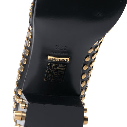 Gucci Malaga Kid Studded Polly Fringe 55mm Loafer Pumps 37.5 Black 8 of 8