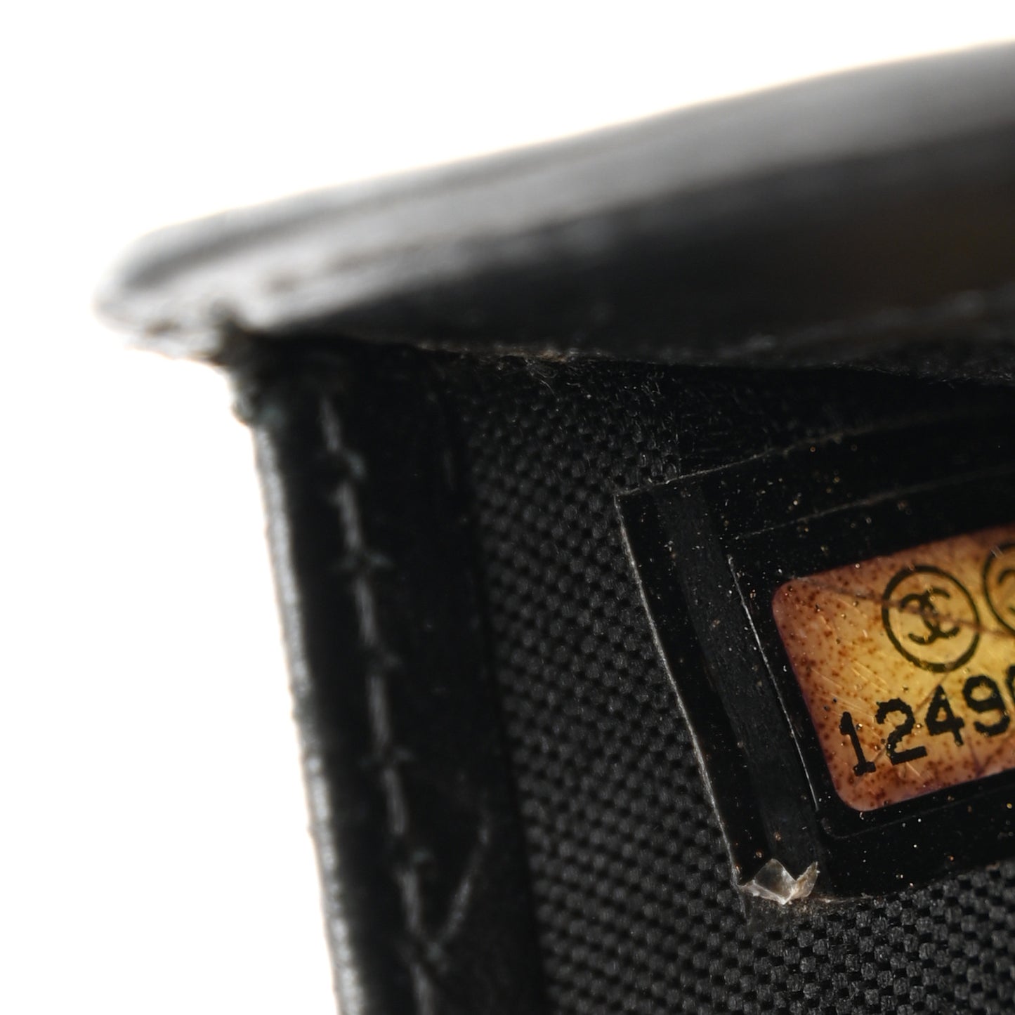Calfskin Quilted Cambon Bi-Fold Wallet Black