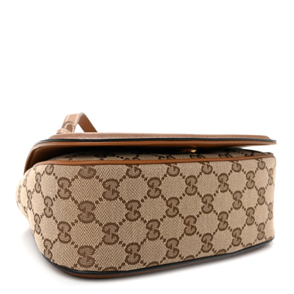 Gucci GG Supreme Monogram Calfskin Blondie Small Shoulder Bag Beige Brown 3 of 9