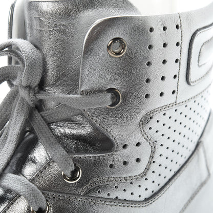 Christian Dior Metallic Calfskin Hip-Dior High Top Sneakers 39 Steel 11 of 14