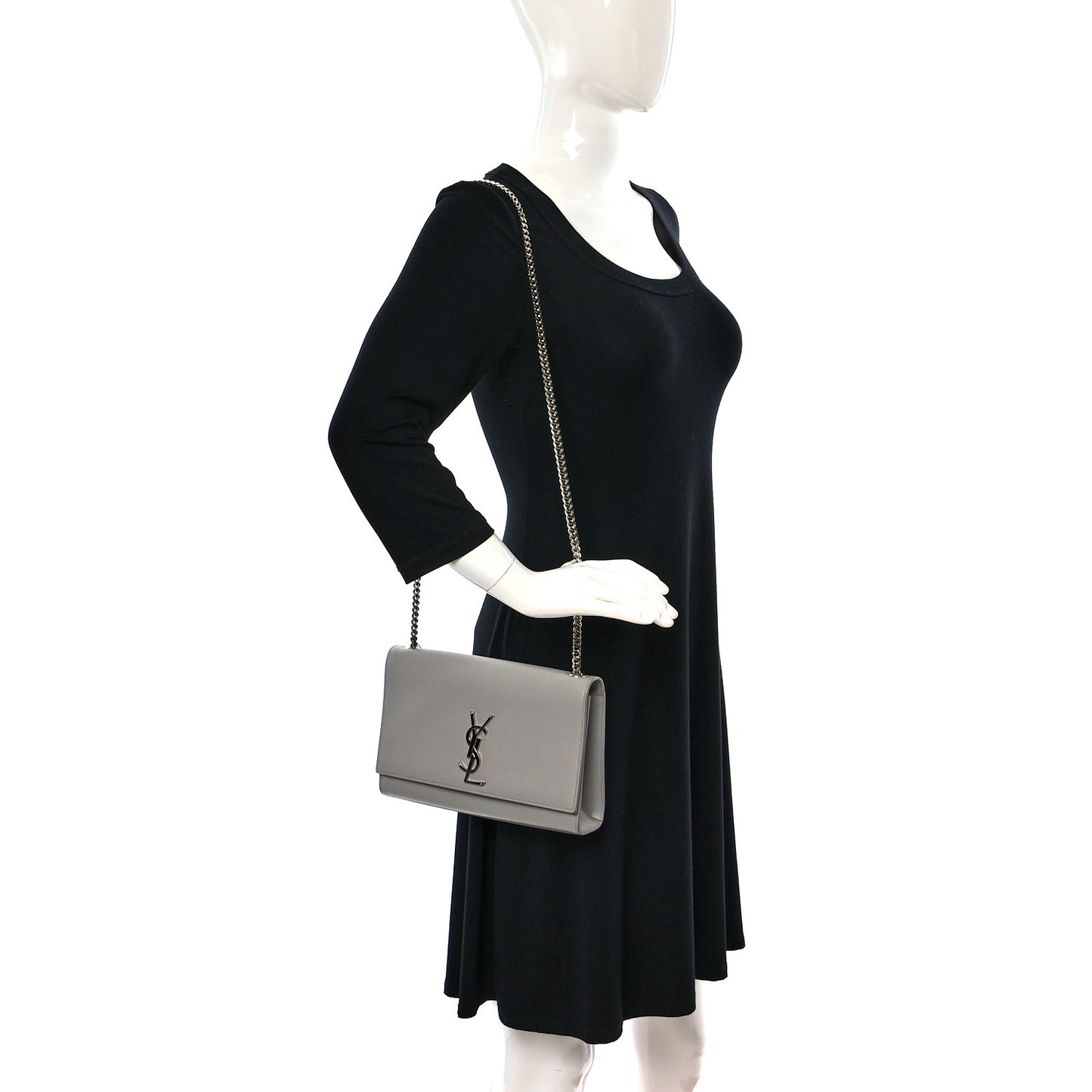 Grain De Poudre Medium Classic Monogram Kate Satchel Souris