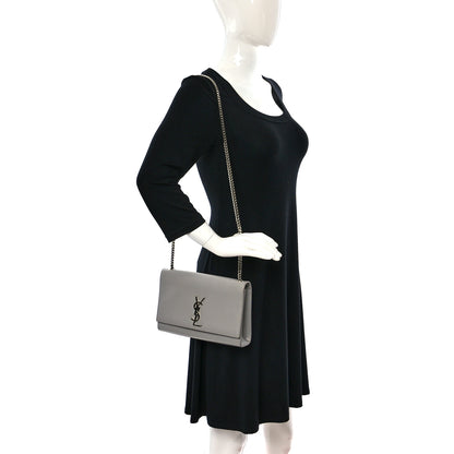 Saint Laurent Grain De Poudre Medium Classic Monogram Kate Satchel Souris 2 of 8