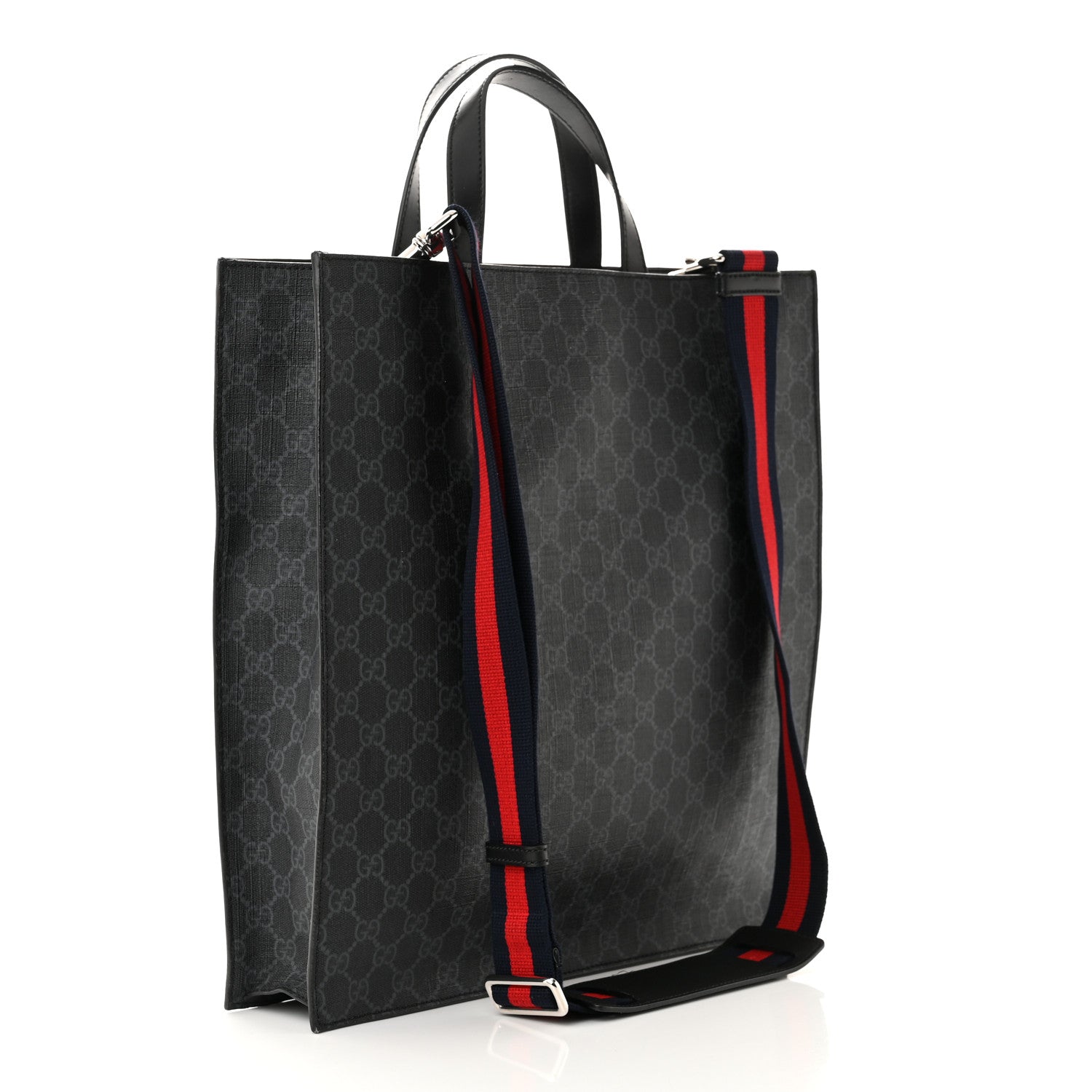 Gucci GG Supreme Monogram Night Courrier Vertical Tote Black Multicolor 3 of 11