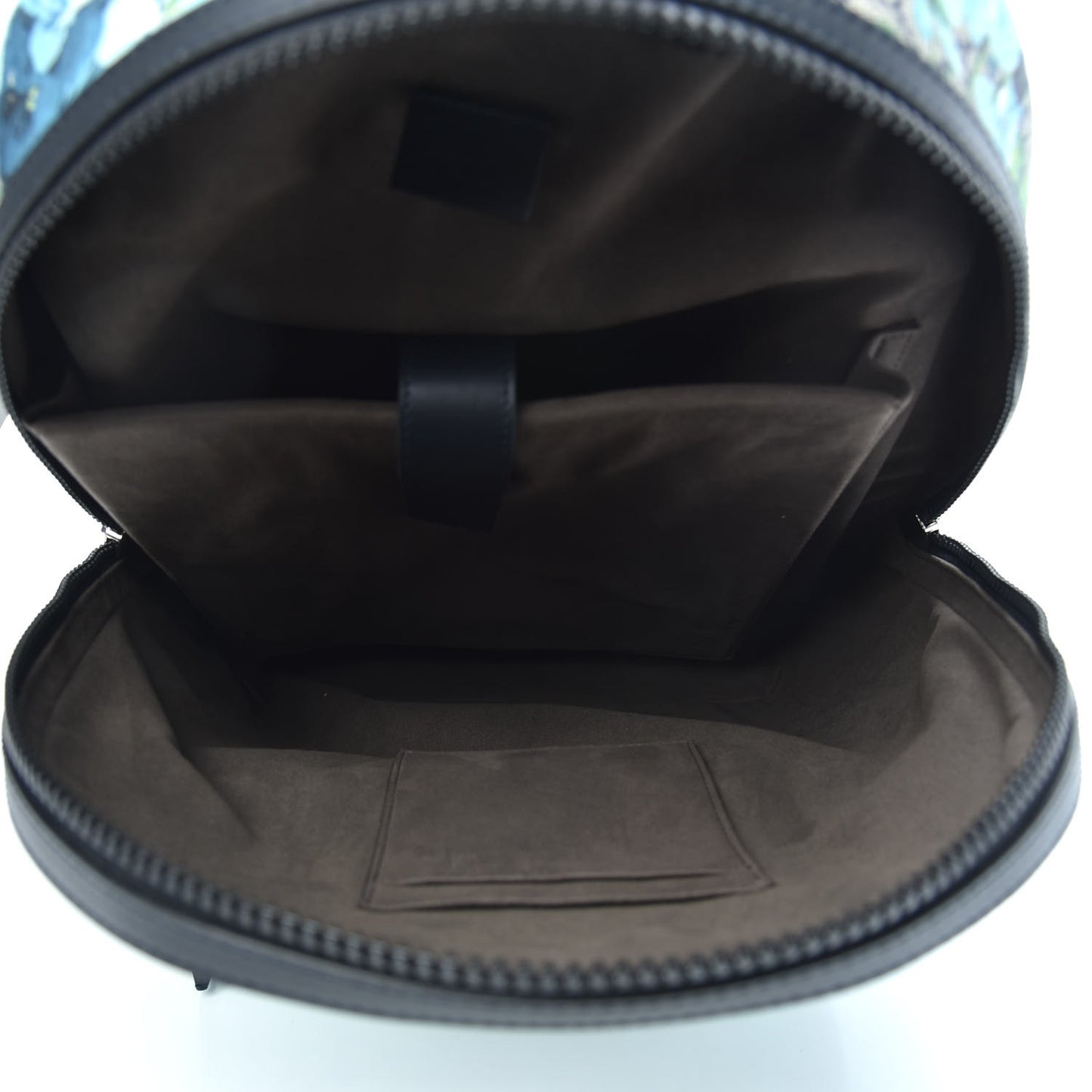 GG Supreme Monogram Blooms Medium Day Backpack Beige Blue Navy