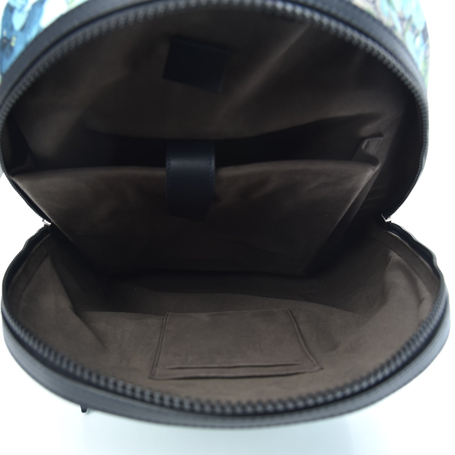 Gucci GG Supreme Monogram Blooms Medium Day Backpack Beige Blue Navy 5 of 9