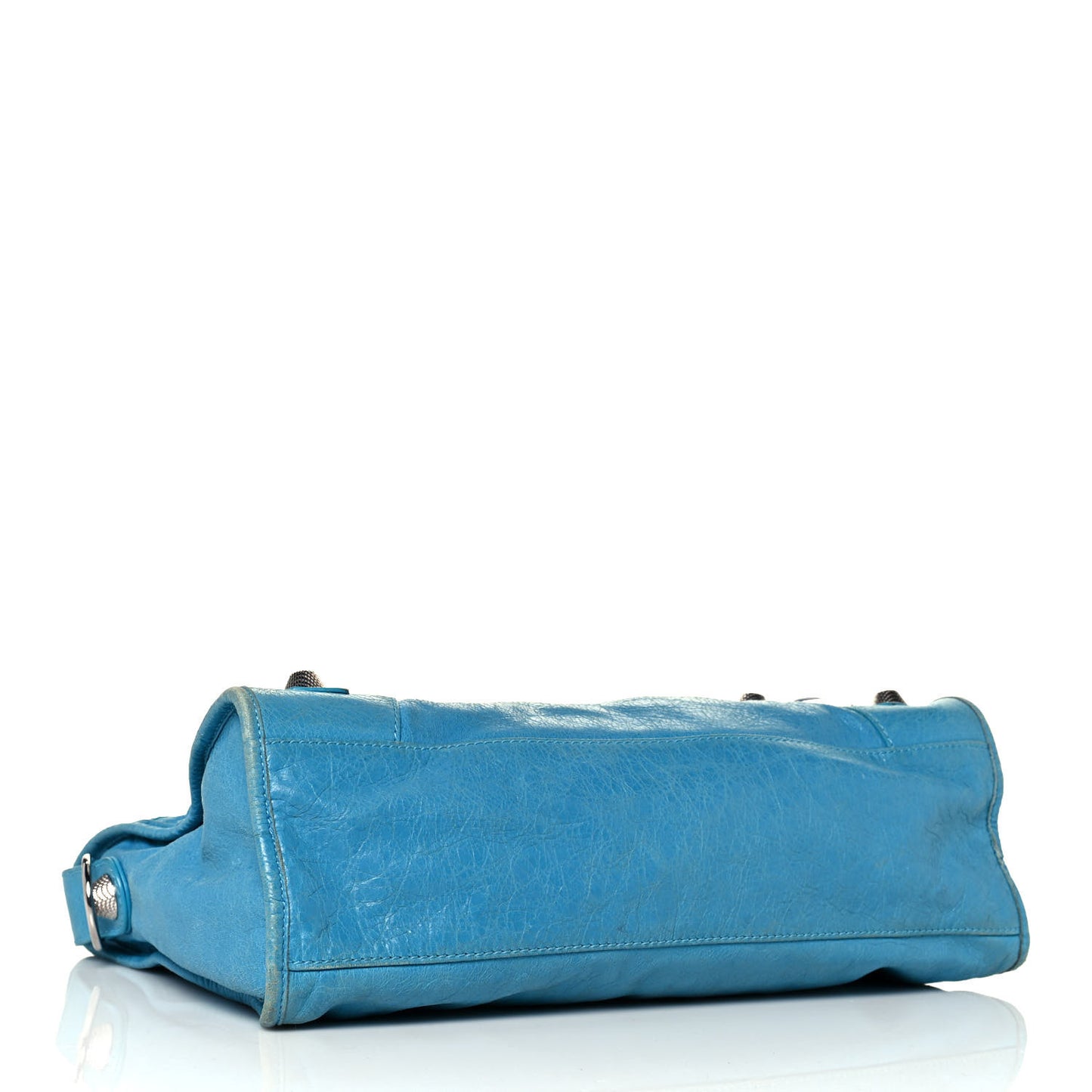 Agneau Giant 21 Silver Hardware City Bleu Paon