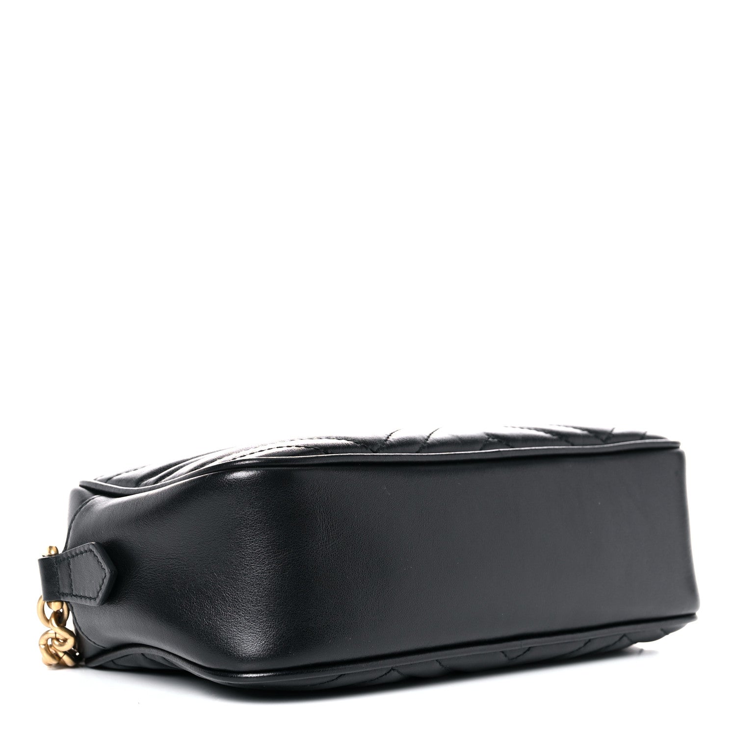 Gucci Calfskin Matelasse Small GG Marmont Chain Shoulder Bag Black 4 of 16