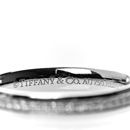 Tiffany 18K White Gold Diamond Metro Wedding Band Ring 49 5 3 of 4
