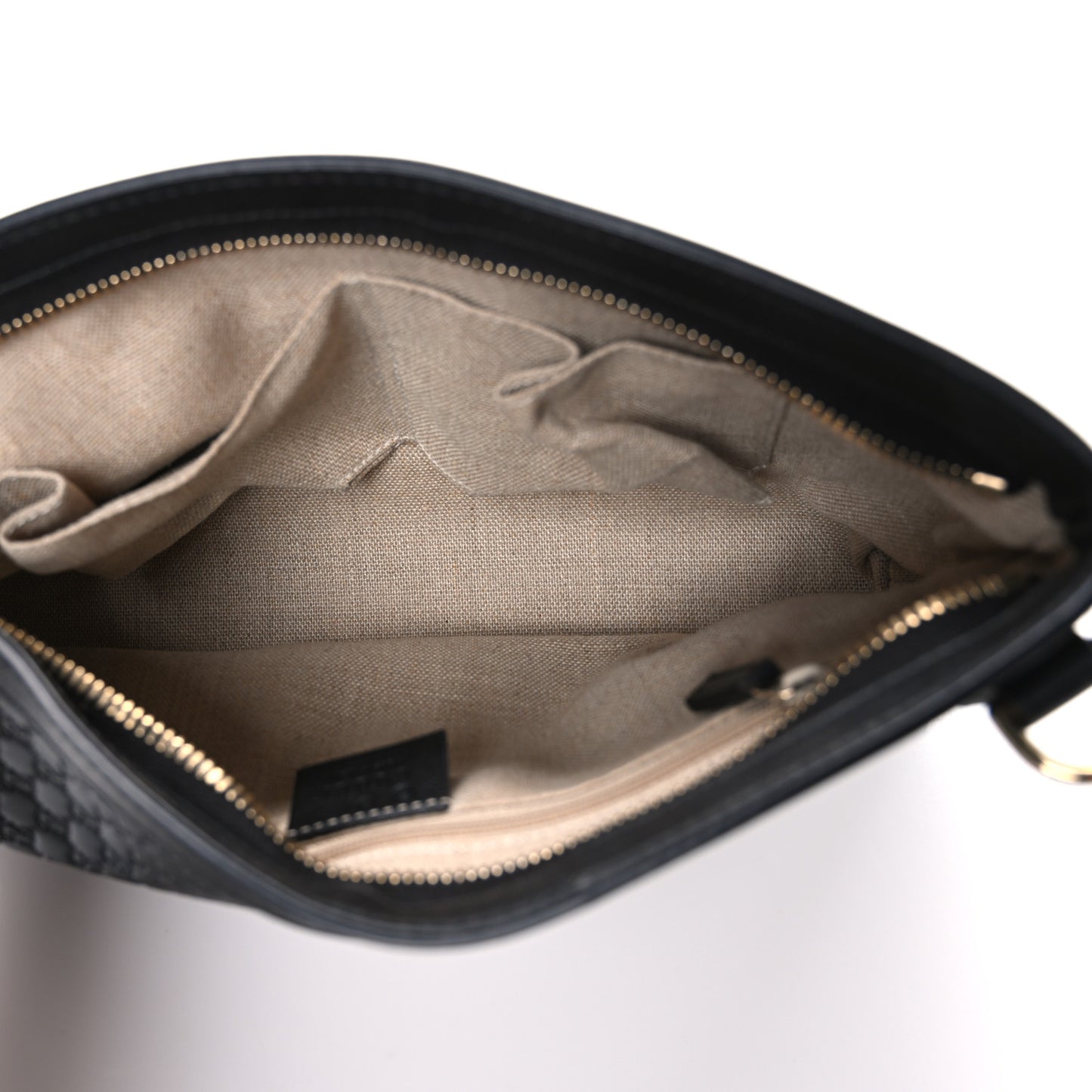 Microguccissima Flat Crossbody Black