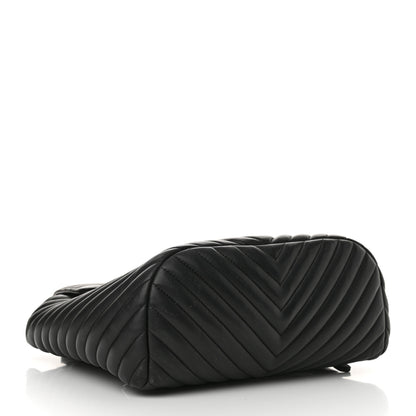 Chanel Calfskin Chevron Quilted Large Urban Spirit Backpack Black 4 of 13