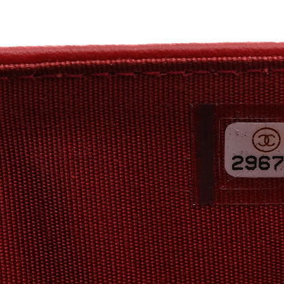 Chanel Caviar Quilted Medium Boy Flap Wallet Red 7 of 8