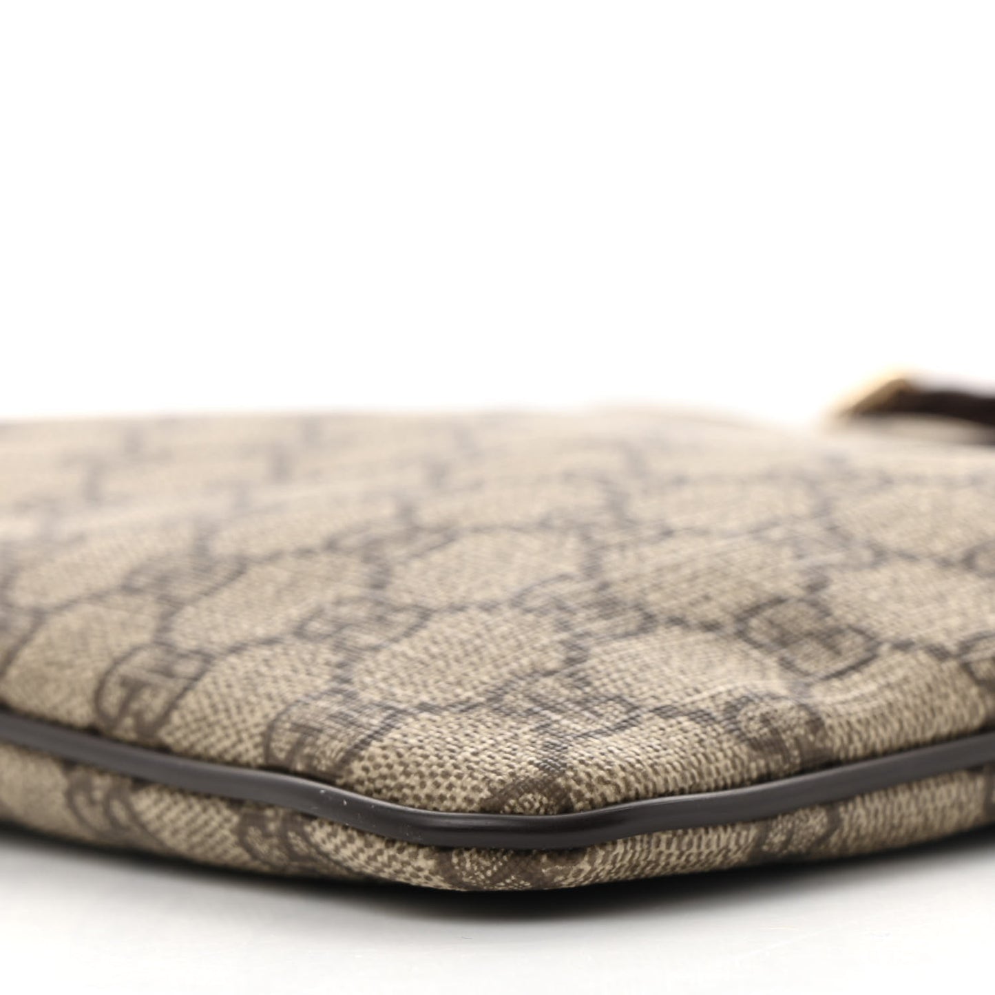 GG Supreme Monogram Small Flat Messenger Bag Dark Brown